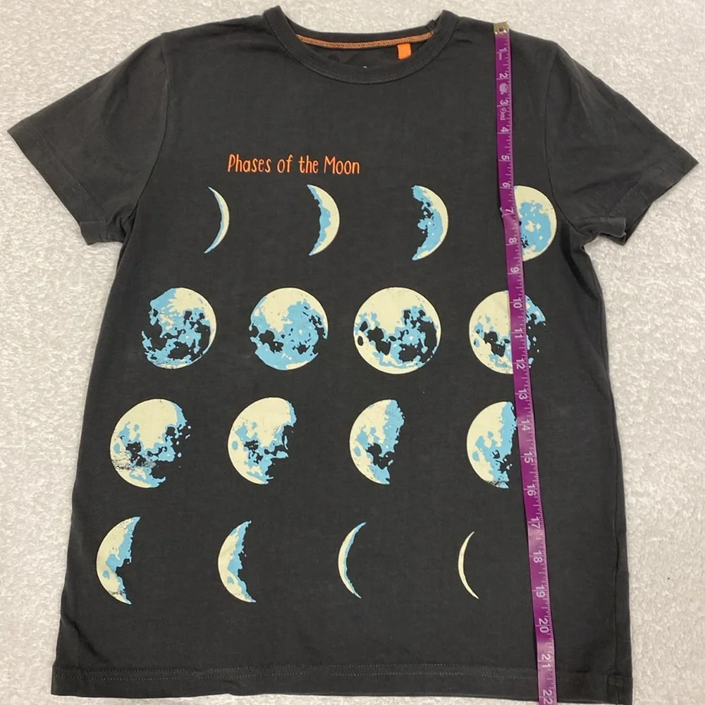Mini boden Phases of the Moon Kids T-Shirt  grey 11/12